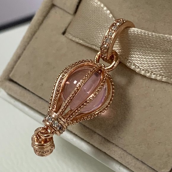 Pandora Sparkling Pink Hot Air Balloon Dangle - Picture 2 of 5